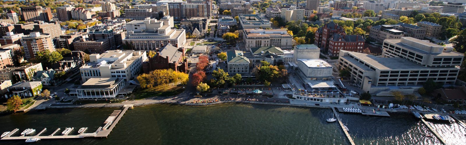 Photo of campus Lake Mendota shoreline